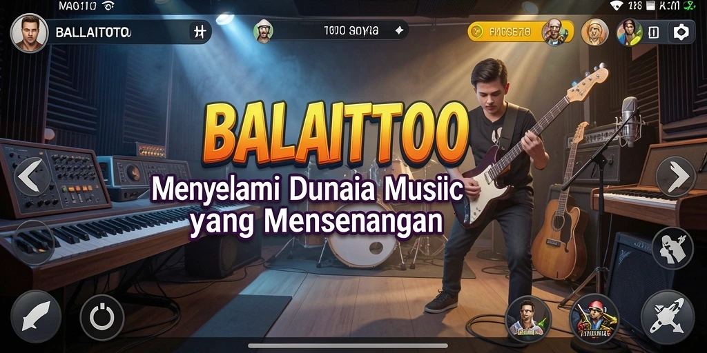 Tampilan menarik gameplay BALAITOTO dengan berbagai pilihan musik.