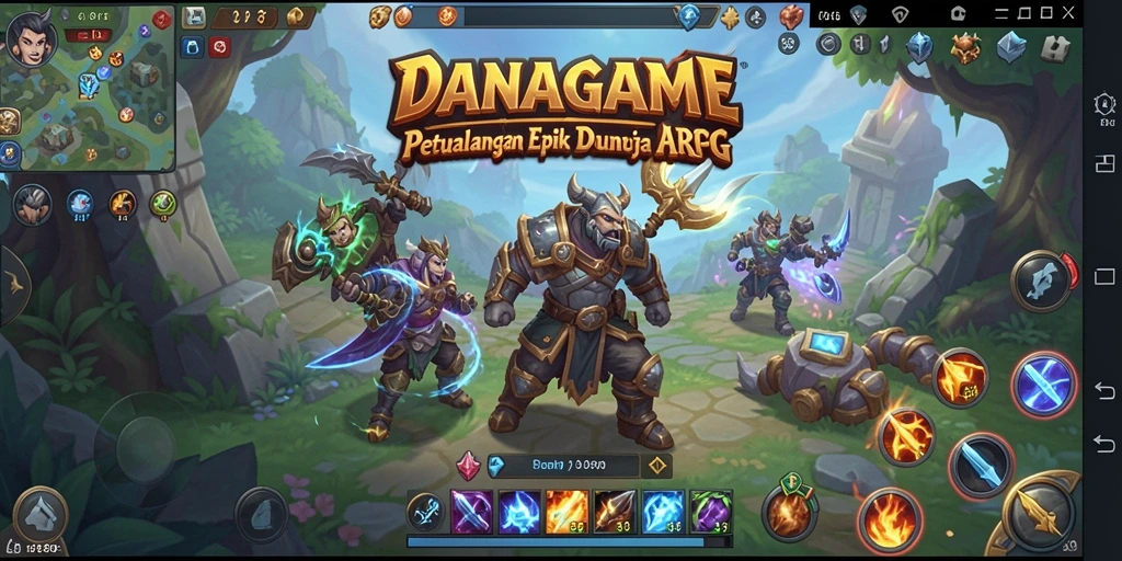 Tampilan gameplay mengesankan dari DANAGAME dalam pertempuran ARPG.