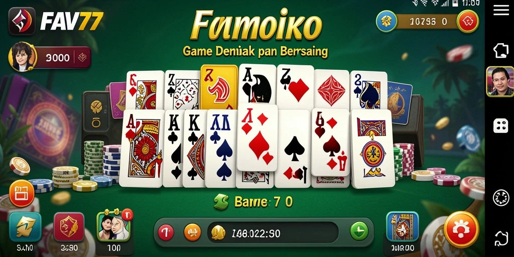 Tampilan menarik gameplay Domino di FAV77 dengan warna cerah dan tampilan modern.