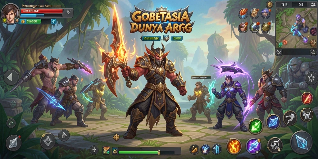 Tangkapan layar utama GOBETASIA menampilkan aksi pertarungan memukau dalam gameplay ARPG.