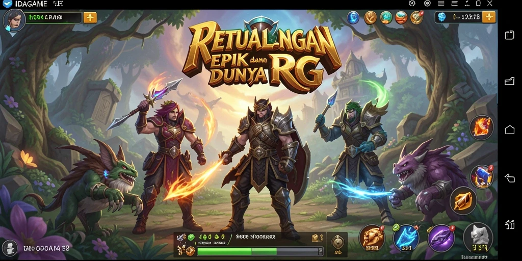 Tangkapan layar permainan IDAGAME menampilkan aksi RPG yang mendebarkan.