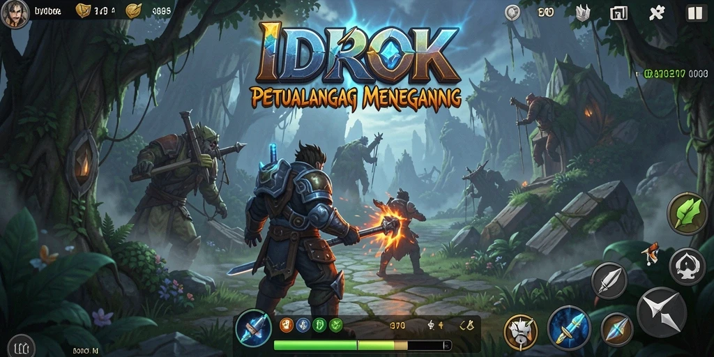 Tampilan gameplay penuh aksi dari IDROK yang menawan.