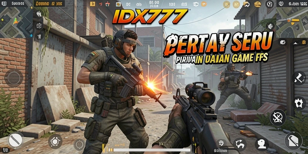 Tampilan seru gameplay IDX777 dengan aksi tembak-menembak yang intens.