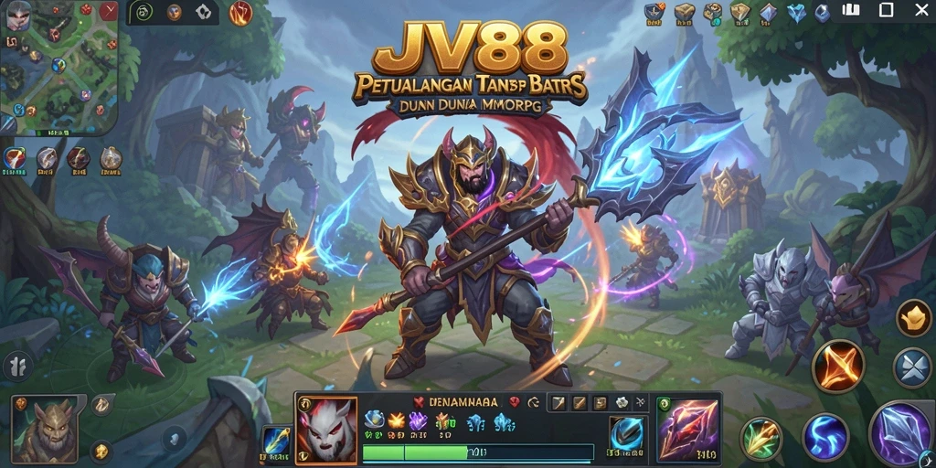 Tampilan gameplay JV88 yang menampilkan petualangan seru di dunia MMORPG.