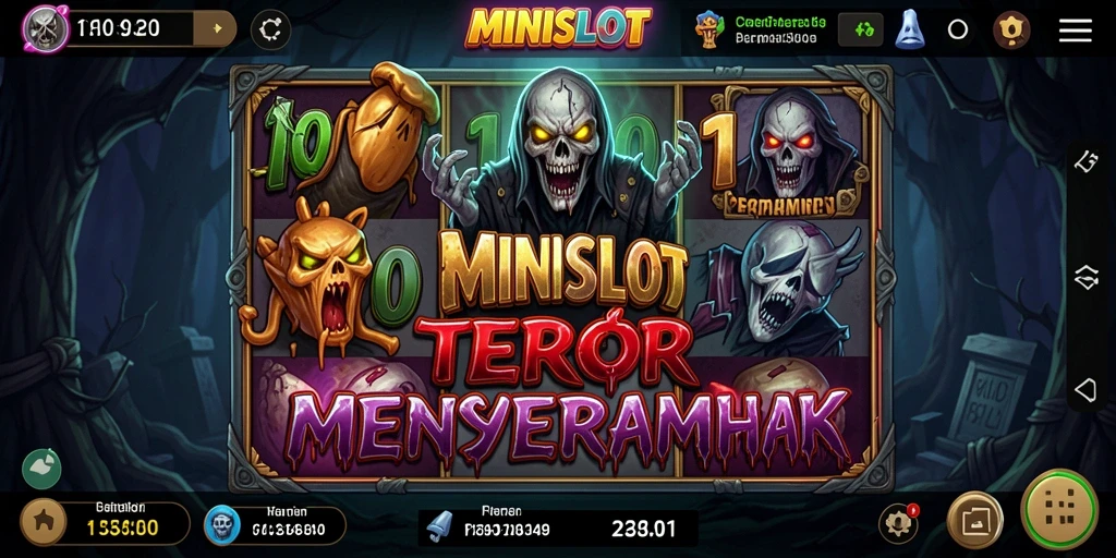 Gameplay horor mendebarkan dalam MINISLOT dengan grafis menakutkan.