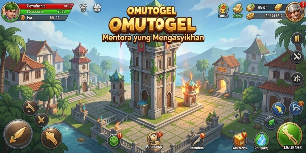 Screenshot gameplay OMUTOGEL menampilkan strategi Tower Defense yang mendebarkan.