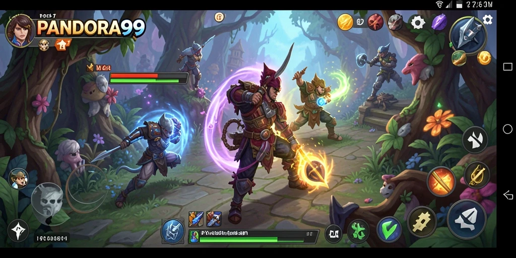 Tangkapan layar menampilkan gameplay seru PANDORA99 di dunia petualangan.