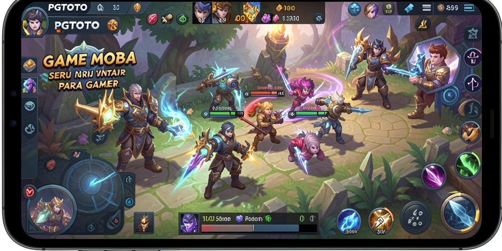 Menampilkan aksi seru dalam pertarungan MOBA di PGTOTO.