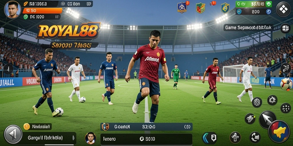 Tampilkan pertandingan sepak bola seru di ROYAL88 dengan gameplay menawan.