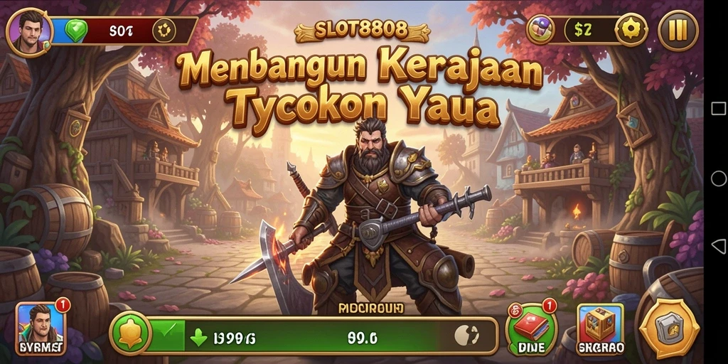 Tampilan layar permainan SLOT8808 yang menarik dan penuh warna.